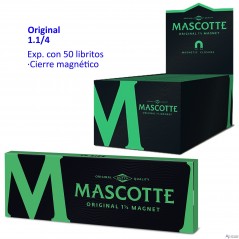 Papel de liar Mascotte Original 1.1/4 Magnético Expositor con 50 libritos