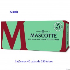 250 tubos Classic Mascotte filtro celulosa Cajón con 40 cajas