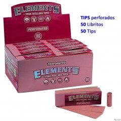 Elements Pink tips perforados Expositor 50 libritos con 50 tips
