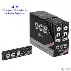 OCB PREMIUM SLIM - TIPS Exp. con 32 libriltos de 32 hojas + 32 tips