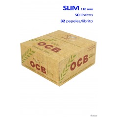 OCB Slim Orgánico expositor con 50 libritos de papel de liar