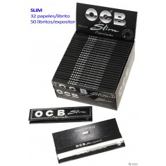 Slim Premium OCB Expositor con 50 libritos de papel de liar