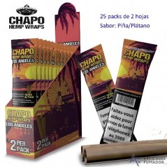 El Chapo Hemp Wrap Los Angeles Exp. 25 packs de 2 hojas de papel...