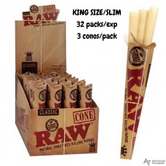 Expositor Raw Classic KS Cone con 32 packs de 3 conos