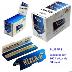 Lote 80 libritos Rizla  Papel  de  Liar  Expositor  BLUE con  50  hojas  nº  8