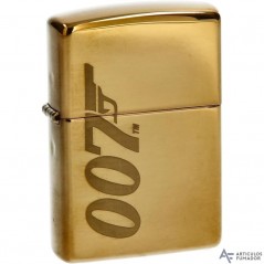 ENCENDEDOR ZIPPO BOND BT 007 GUN LOGO GOLD PREMIUM