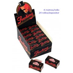 Pack 6 rollos Smoking con 4 metros por   uds.  Rolls  de  Luxe 78mm