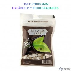 PACK 10 BOLSAS FILTROS SILVER STAR 6MM 150 UDS BIODEGRADABLE