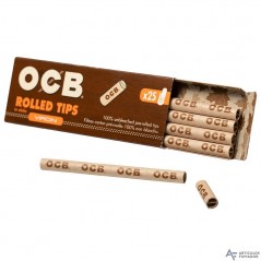 PACK 10 FILTROS CARTON TIPS PREROLLED OCB VIRGIN D 25 UNIDADES