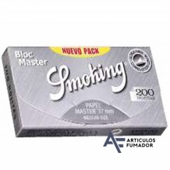 LOTE 4 BLOCS SMOKING 200 MASTER 78 X 37 MM ULTRAFINO