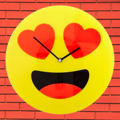 RELOJ PARED I LOVE WITH SMILE 30 CMS DIÁMETRO