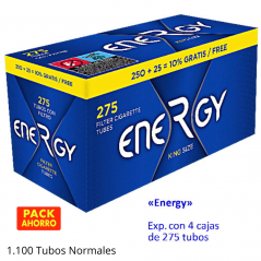 Pack 4 Cajas Tubos Energy - 1100 Tubos para Cigarrillos