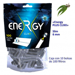 CAJA DE 10 BOLSAS FILTROS ENERGY CLIX MENTHOL