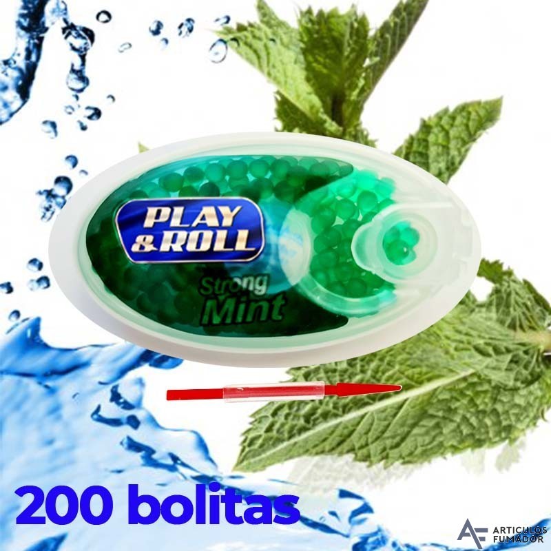 CAJITA PLAY&ROLL CAPSULA DE MENTA FUERTE 200 PARA INSERTAR EN EL FILTRO