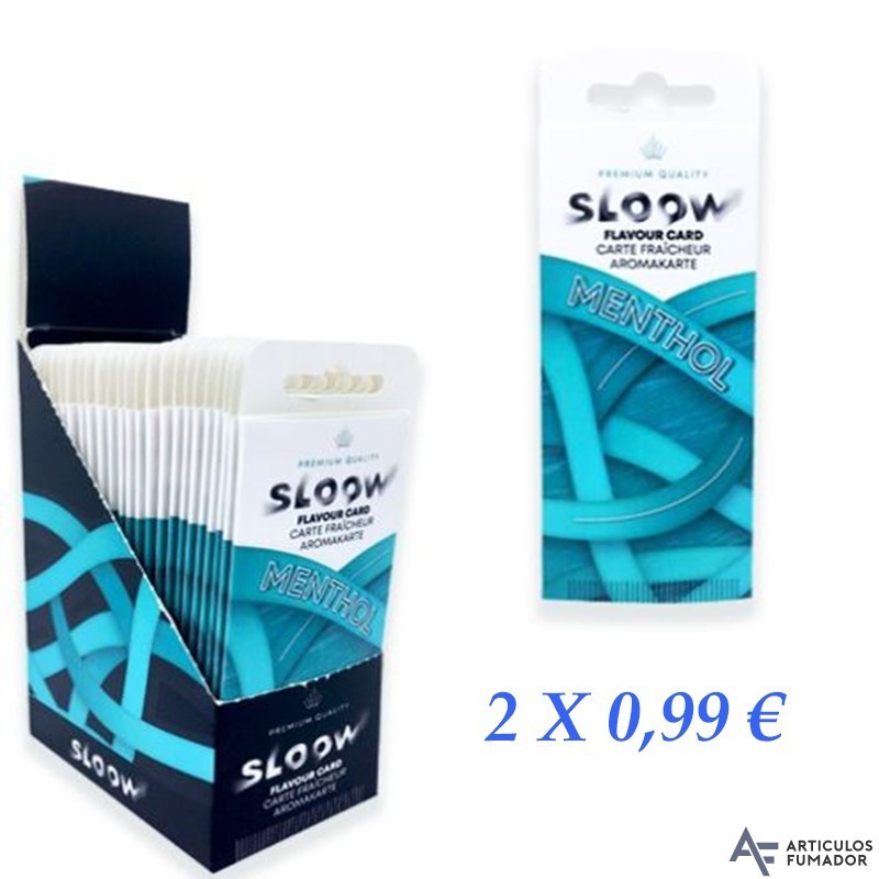 2 TARJETAS MENTHOL SLOOW PARA CIGARRILLOS