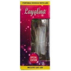 SHISHA PORTÁTIL LAYALINA CON LUCES LED 18 cm