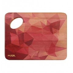 Tabla De Bambú Para Mezcla 15 x 20 CM Polígonos Rosa