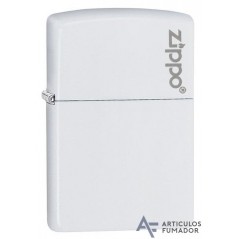 Classic White Matte Zippo Logo