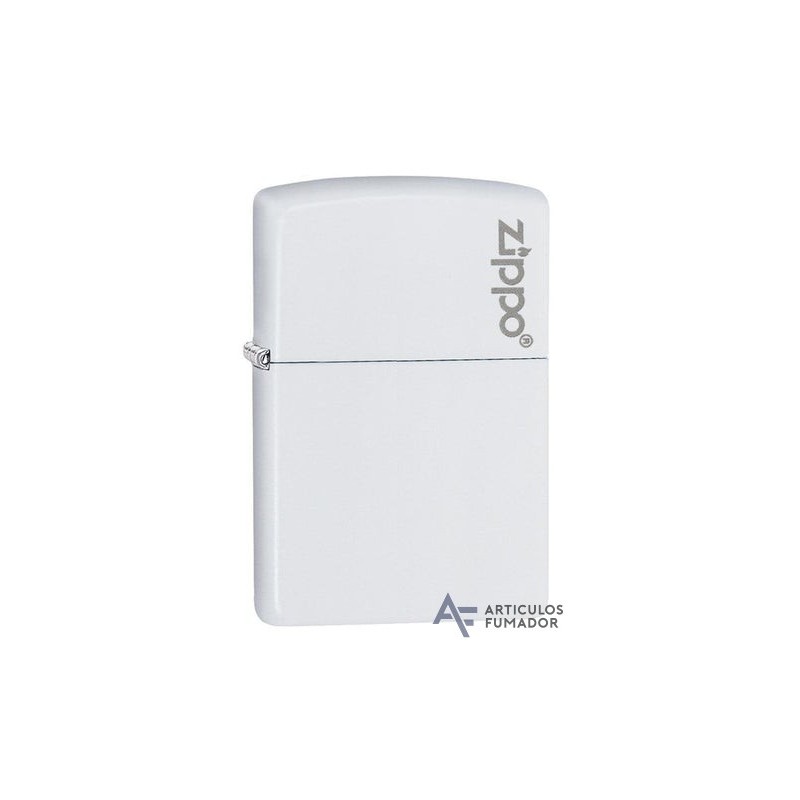 Classic White Matte Zippo Logo