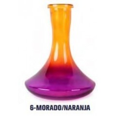 BASE CRISTAL ANIMALESYS GRANDE BICOLOR MORADO/NARANJA