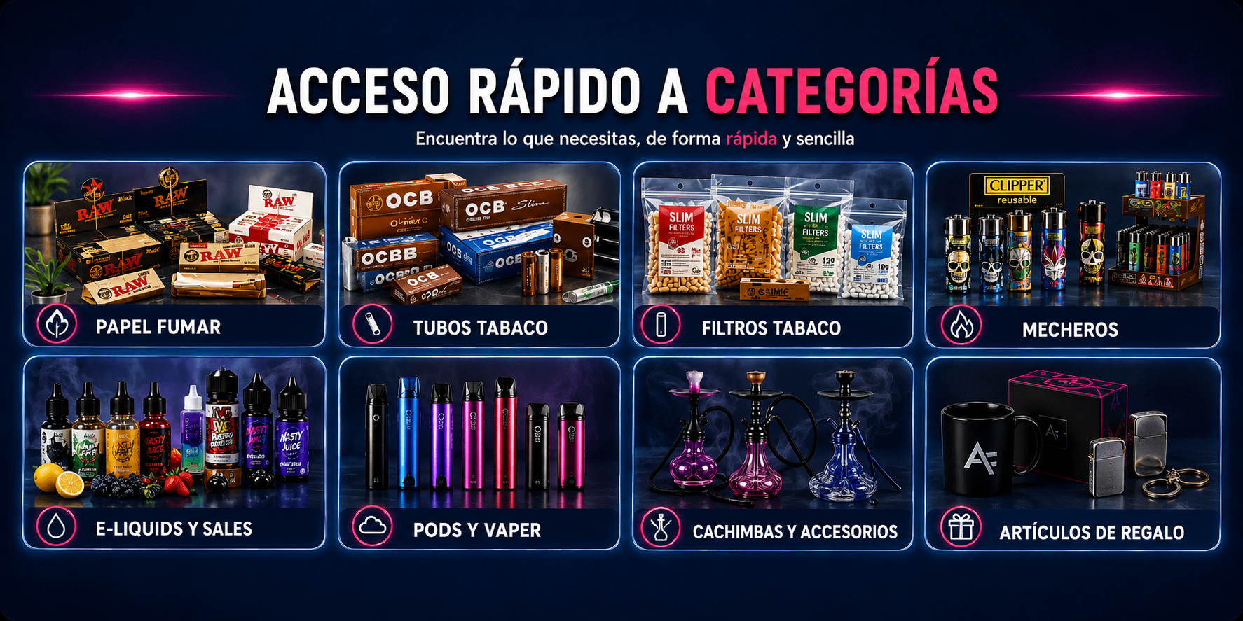Acceso Rápido Categorías Destacadas