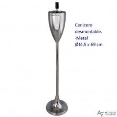 CENICERO DE METAL DESMONTABLE CON SOPORTE 69 CM