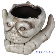 CENICERO DE MESA CALAVERA 1 CERÁMICA 13,5X12X7 CM