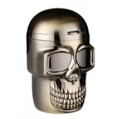 CENICERO COCHE SILVER CALAVERA METALIZADA LUZ LED