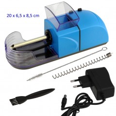 MÁQUINA PARA ENTUBAR TABACO ELÉCTRICA AZUL