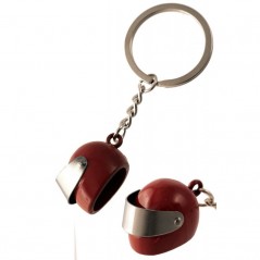 LLAVERO METÁLICO «CASCO» RED COLOR
