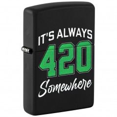 ENCENDEDOR ZIPPO IT´S ALWAYS 420 SOMEWHERE