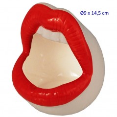 CENICERO DE MESA LABIOS ROJOS 9X14.5 CM