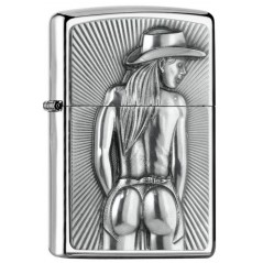 ENCENDEDOR ZIPPO COW GIRL EMBLEM