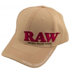 GORRA RAW BEIGE NATURAL TEXTIL LOGO