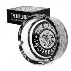 CENICERO CRISTAL THE BULLDOG BLANCO Y NEGRO