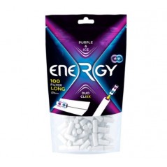 CAJA DE 10 BOLSAS FILTROS ENERGY DOUBLE CLIXX BERRY MINT 100