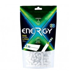 CAJA DE 10 BOLSAS  FILTROS ENERGY DOUBLE CLIXX POWER MINT 100
