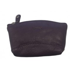 MONEDERO UNISEX DE PIEL COLOR MORADO ADAPELL