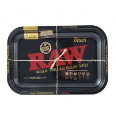 BANDEJA RAW METAL BLACK MEDIANA 27,5 x 17,5 cm.