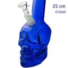 BONG DE CRISTAL SKULL BLUE DE 25 CM