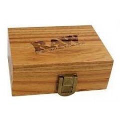 CAJA DE MADERA RAW  WOOD 13X9X7 CM ROLLING TRAY
