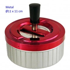 Cenicero automático 11 cm. de metal con pulsador