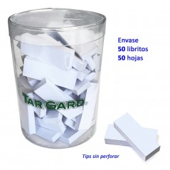 BOTE CON 50 LIBRITOS tips DE 50 HOJAS SIN PERFORAR