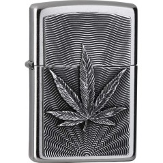 ENCENDEDOR ZIPPO HEMP LEAF CON RELIEVE ‎60000312