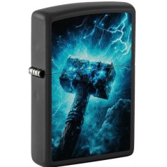 ENCENDEDOR ZIPPO VIKINGO MARTILLO DE THOR BLACK LIGHT MADE IN U.S.A