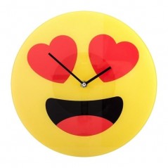 RELOJ PARED I LOVE WITH SMILE 30 CMS DIÁMETRO