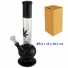 30,5 cm. Bong de cristal negro