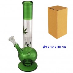 30 cm. Bong de cristal verde