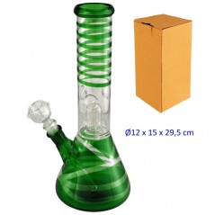 29,5 cm. Bong de cristal verde
