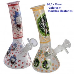 20 cm. Bong de cristal «Morty» modelos surtidos aleatorios
